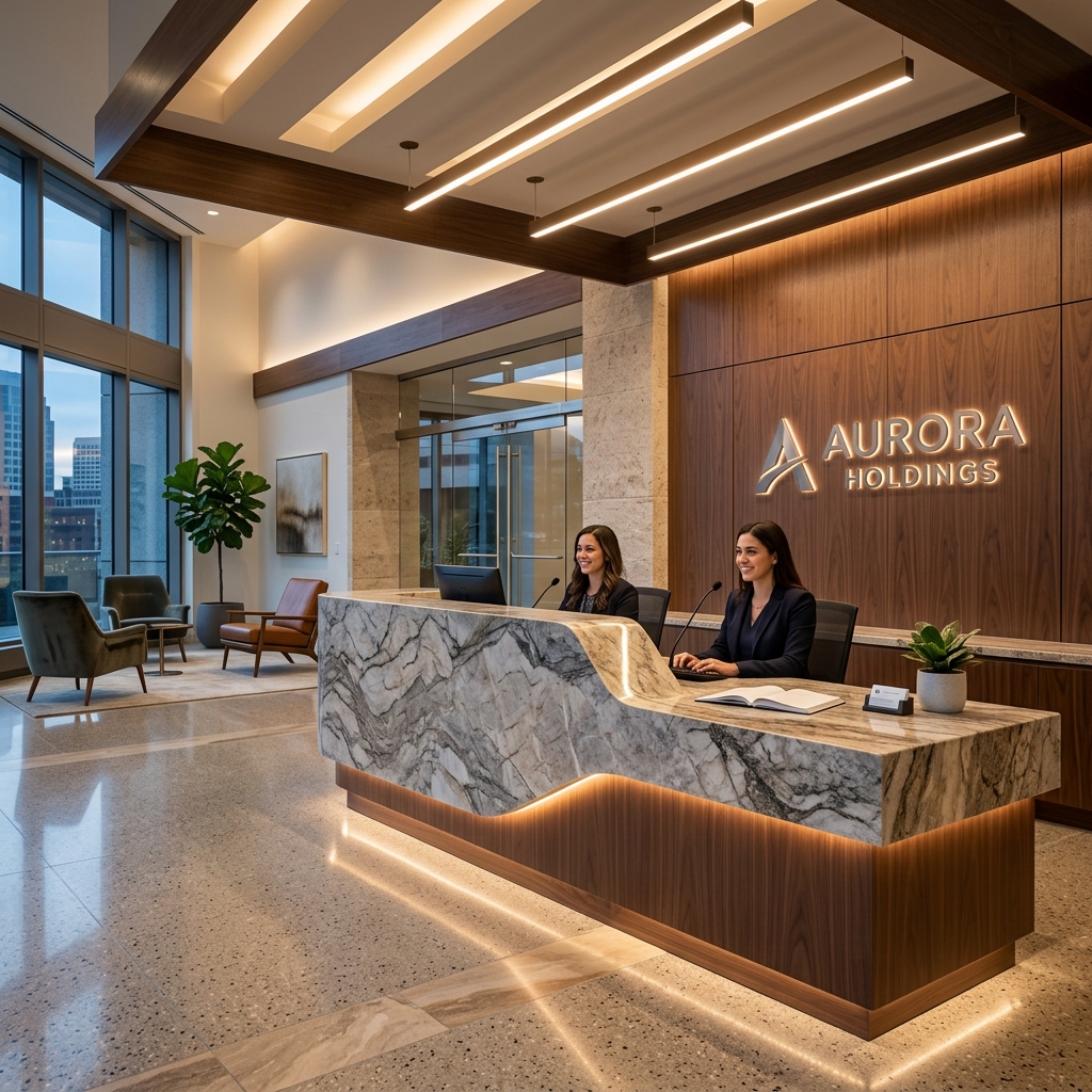 Commercial Stone Desks - OCC My Stone